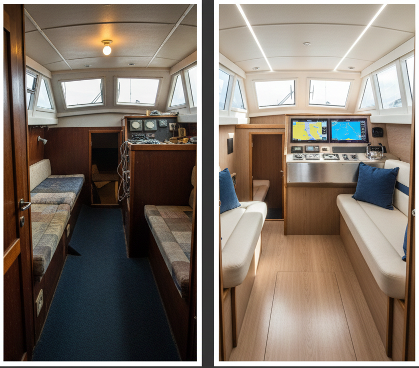Yacht interior remodeling